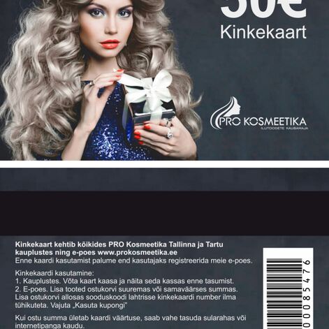 Kinkekaart 50EUR - PRO Kosmeetika